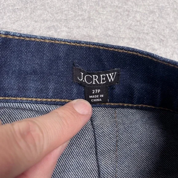 J.Crew Sailor Button Wide Leg Trouser Jeans Womens 27P (30x29) Dark Blue Denim - Picture 8 of 13